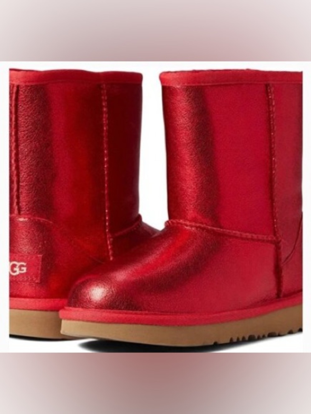 Ugg Metallic Red Boots USA 5